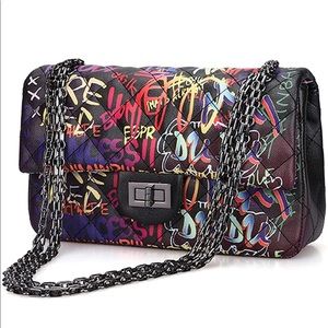 Graffiti Bag Crossbody Chain Purse/Handbag